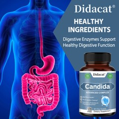 Candida Advanced Probiotic Support Intestinal Health Bacterial Balance 120 Count