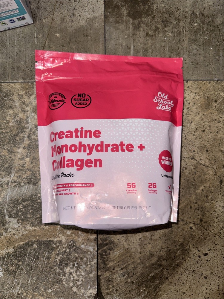 Old School Labs Creatine Monohydrate Collagen Powder 30 Packs