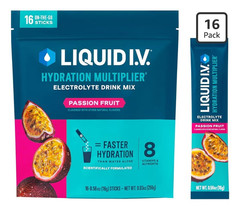 Liquid I.V. Hydration Multi Electrolyte Drink Mix Passion Fruit 16ct Exp. 2028