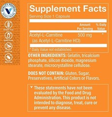 The Vitamin Shoppe ACETYL L-CARNINTINE 240 Capsules ( 240 Servings )BEST BY 5/25