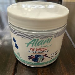 Alani Pre-workout Powder Blue Slush 20 Servings 200mg Caffeine Energy