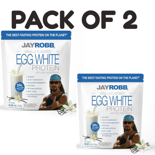 Jay Robb Egg White Protein Vanilla 80 oz PACK OF 2
