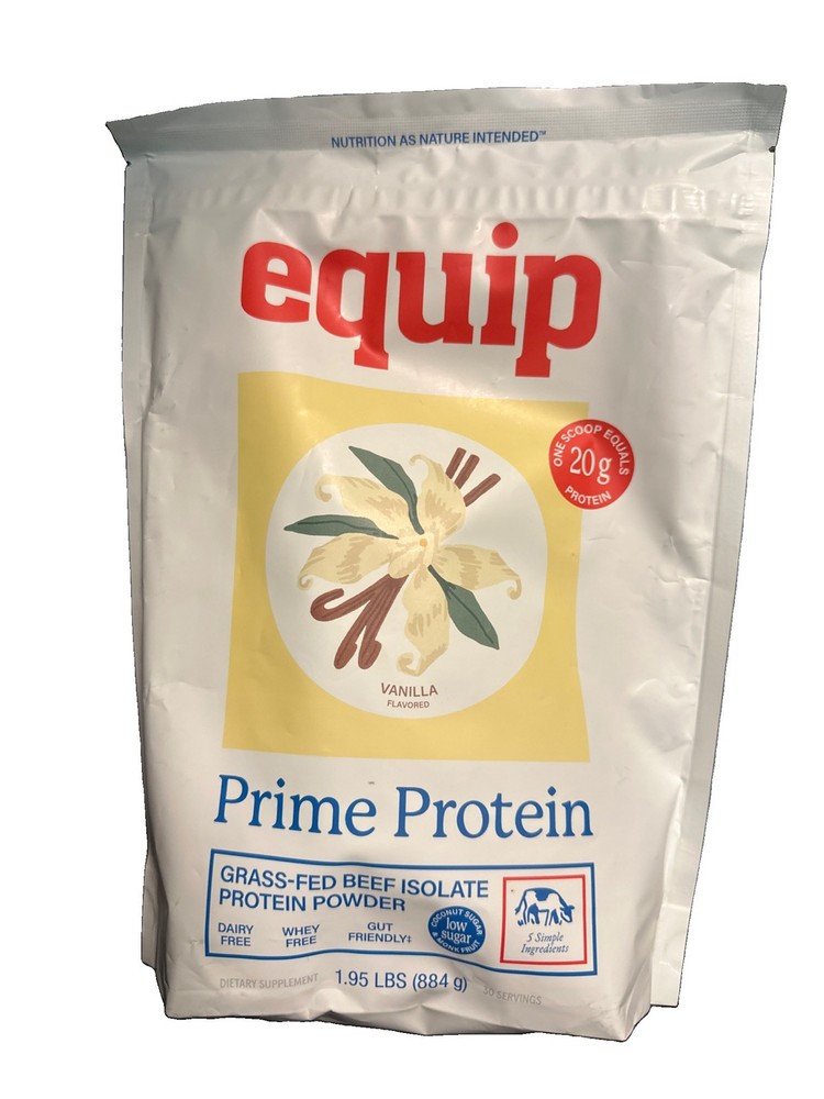 💪Equip Grass-fed Beef Isolate Prime Vanilla Protein Powder-1.95lbs EXP.5/2028