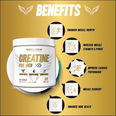 Men’s Monohydrate Creatine Powder Unflavored 5 Grams Per Serving- Muscle Builder