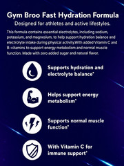 Gym Broo Fast Hydration Powder Watermelon Electrolyte Drink Mix 16 Sticks