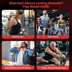 HMB and Leucine Amino Acid Gummies: HMB Supplements for Men Women with L-Glut…