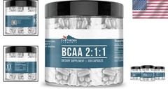 Pure BCAA Capsules – 200 Count, Unflavored, 60-Day Supply, Gluten-Free