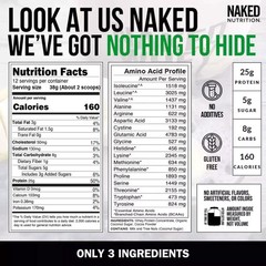 NAKED Chocolate Whey 1LB – All Natural Grass Fed 1 Pound (Pack of 1)