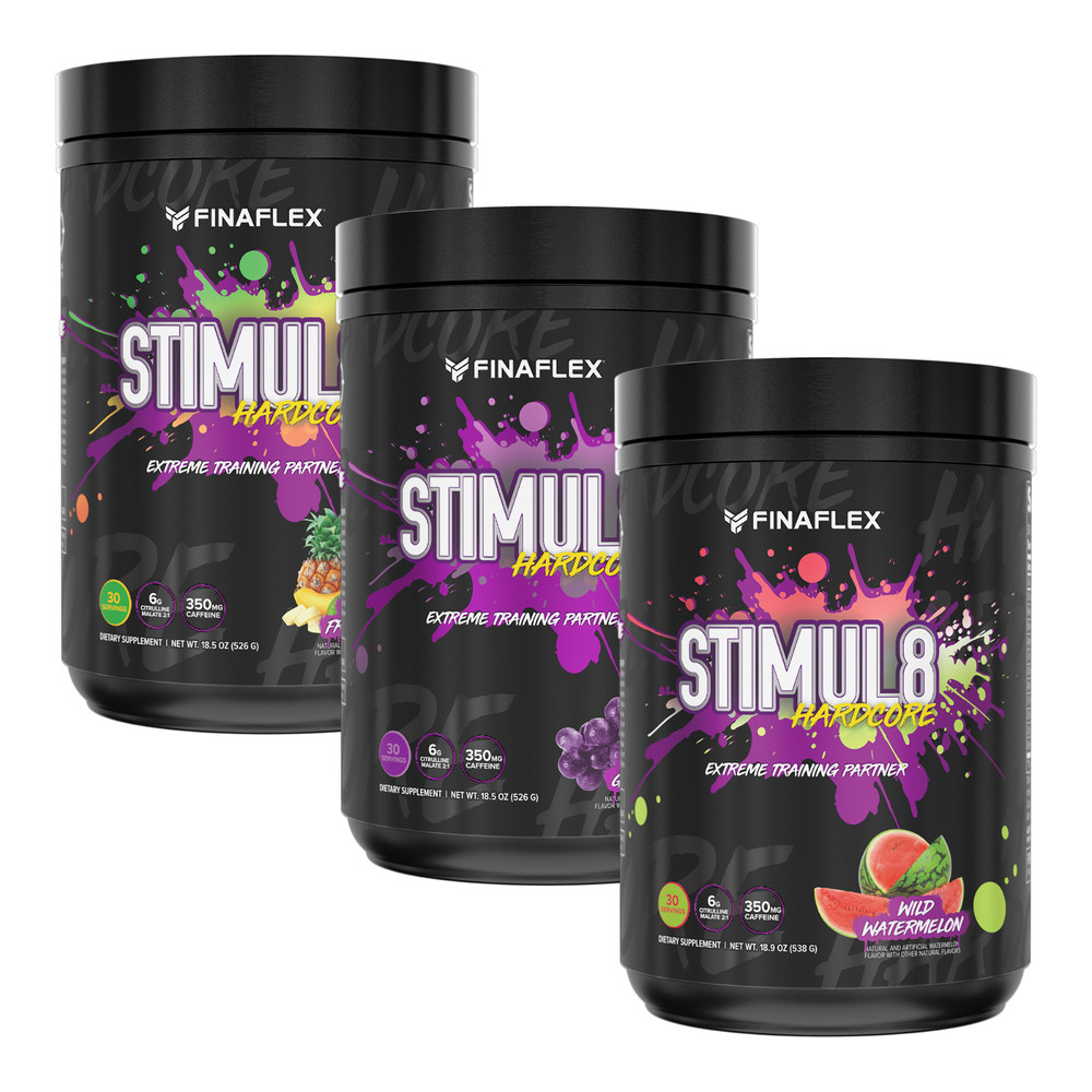 FinaFlex Stimul8 Hardcore Pre-Workout Mix: Extreme Energy, Muscle Gain, Strength