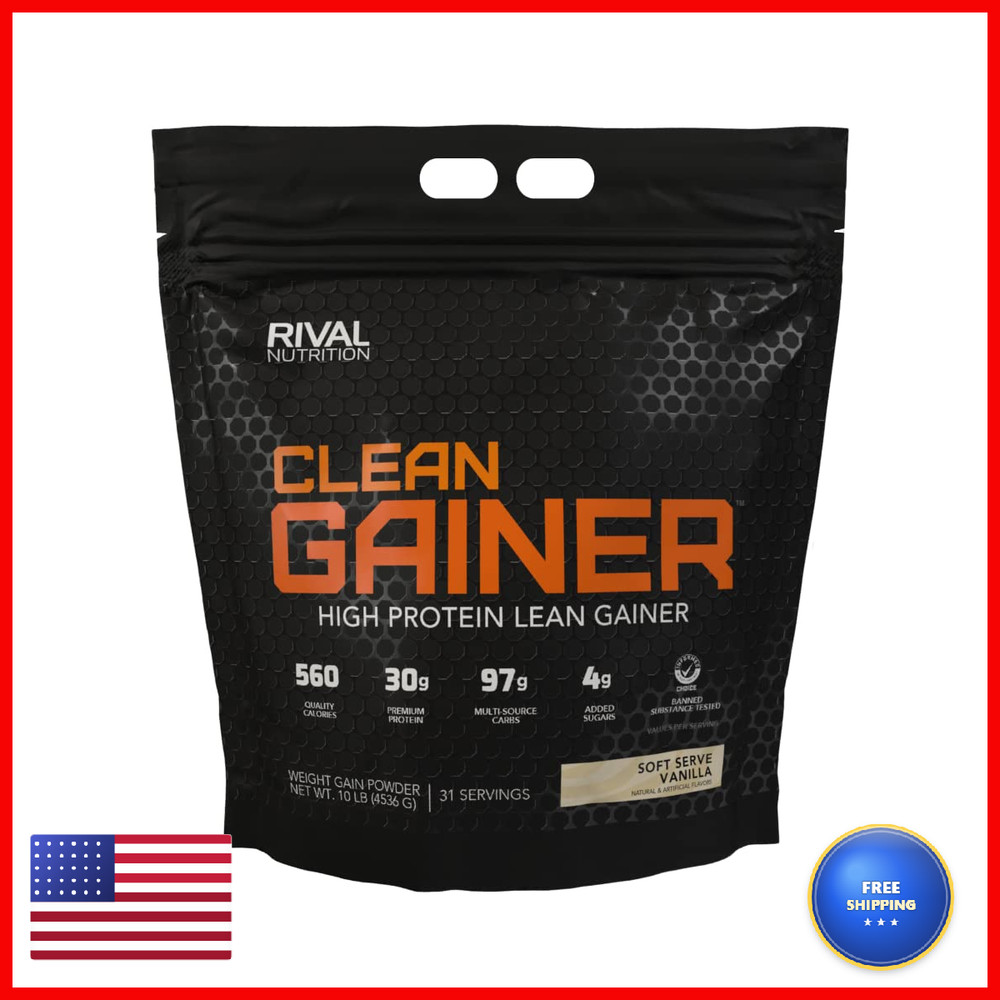 Rival Nutrition Clean Gainer Soft Serve Vanilla 10 Lb I High Protein Lean