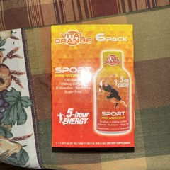 5-Hour Energy, Sport Pre-Workout, Vital Orange, 6 Pack