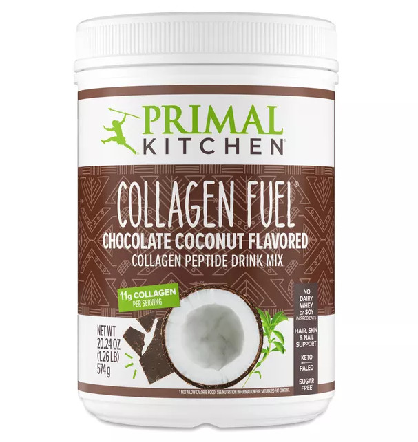 Primal Kitchen – Collagen Fuel, Chocolate Coconut – 20.24 oz tub (574G)