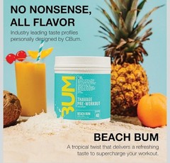 RAW Pre Workout Powder Thavage Beach Bum Sports Nutrition Supplement 40 Servings