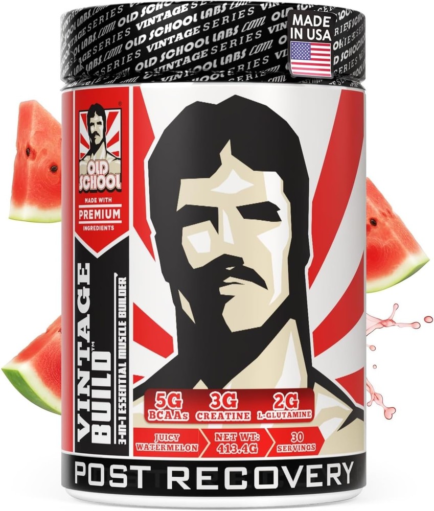 Old School Labs Vintage Build Post-Workout Recovery Powder Drink with BCAAs