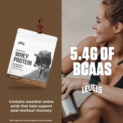 Levels Grass Fed Whey Protein Powder No Artificials 24G of Protein Double Cho…