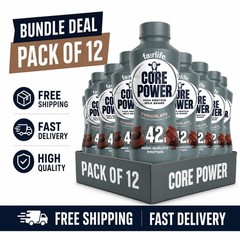 Core Power High Protein Shake, Chocolate, 42g Bottle, 14oz, 12 Pack