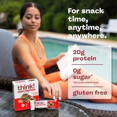 think! Protein Bars, High Protein Snacks, Gluten Free, Kosher Friendly, Chunk…