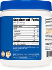 Nutricost Premium MCT Oil Powder .5LBS – Zero Net Carbs, Best for Keto, Ketosis