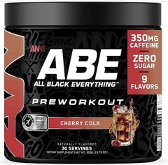 All Black Everything Pre-Workout 350mg Caffeine Cherry Cola Flavor 30 Servings