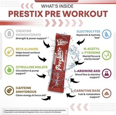 Clean Nutra PreStix Pre Workout 100mg Caffeine Creatine Berry Lemonade 20 Ct