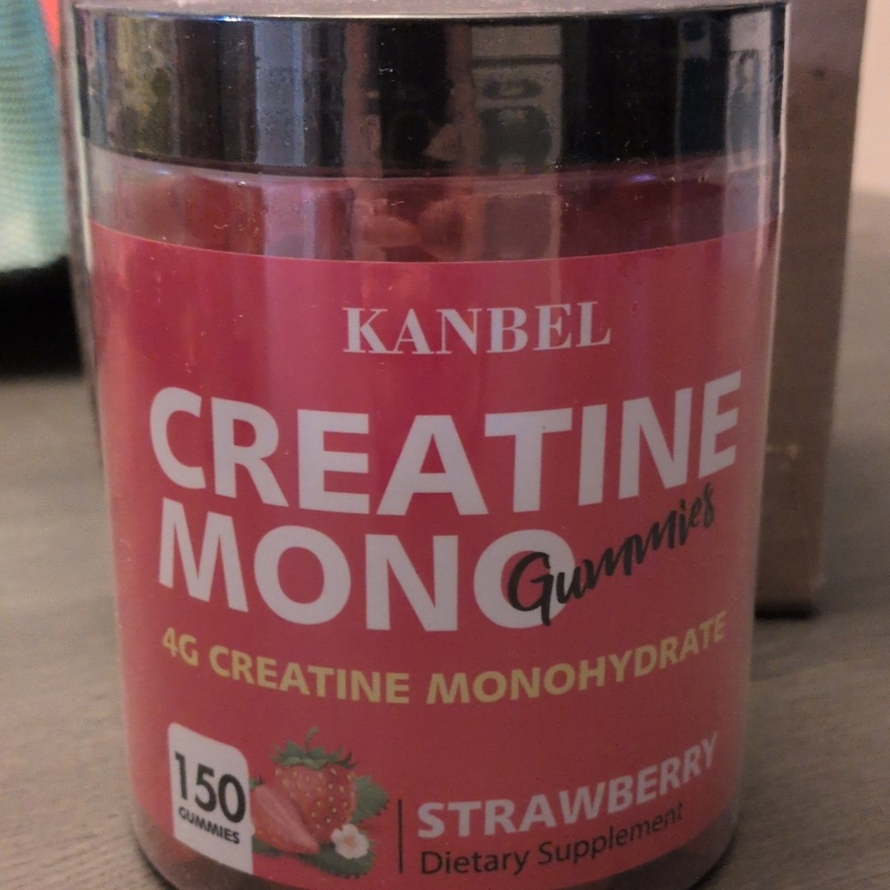 KANBEL Creatine Monohydrate Gummies Strawberry 150 Count 4g Sports Performance
