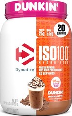 Dymatize ISO100 Dunkin Mocha Latte Whey Protein 20 Servings 25g Protein