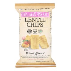 The Daily Crave Lentil Chips: Zesty Himalayan Pink Sea Salt (8 – 4.25 Oz. Bags)