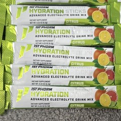 30-1st Phorm Hydration Electrolyte Drink Mix Sticks Citrus Sugar-Free Exp 07/27