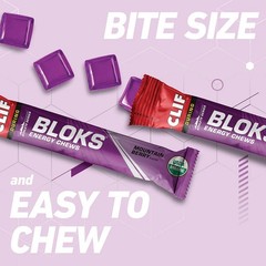 New CLIF Bloks Energy Chews Mountain Berry 18 Bars x 60g