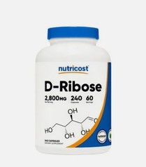 Nutricost D-Ribose 2800mg, 240 Capsules, Non-GMO Gluten Free Vegetarian, 11/2028