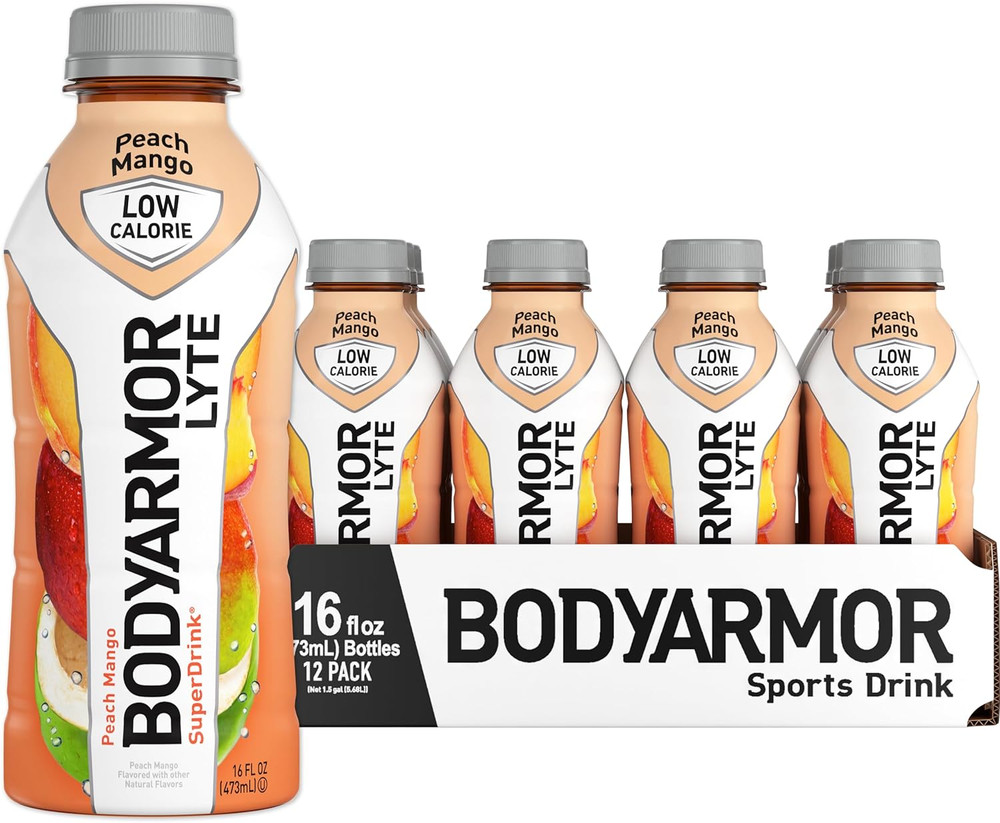 BODYARMOR LYTE Sports Drink Low-Calorie Sports Beverage Peach Mango 16 Oz 12 Pk