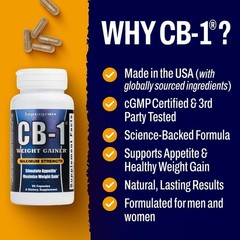 Supragenix CB-1 Weight Gainer Pills (90 Count) | Weight Gain Support for Women &