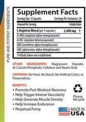 Regulate Liver – NITRIC OXIDE 2400mg – L-Arginine Supplement 1B