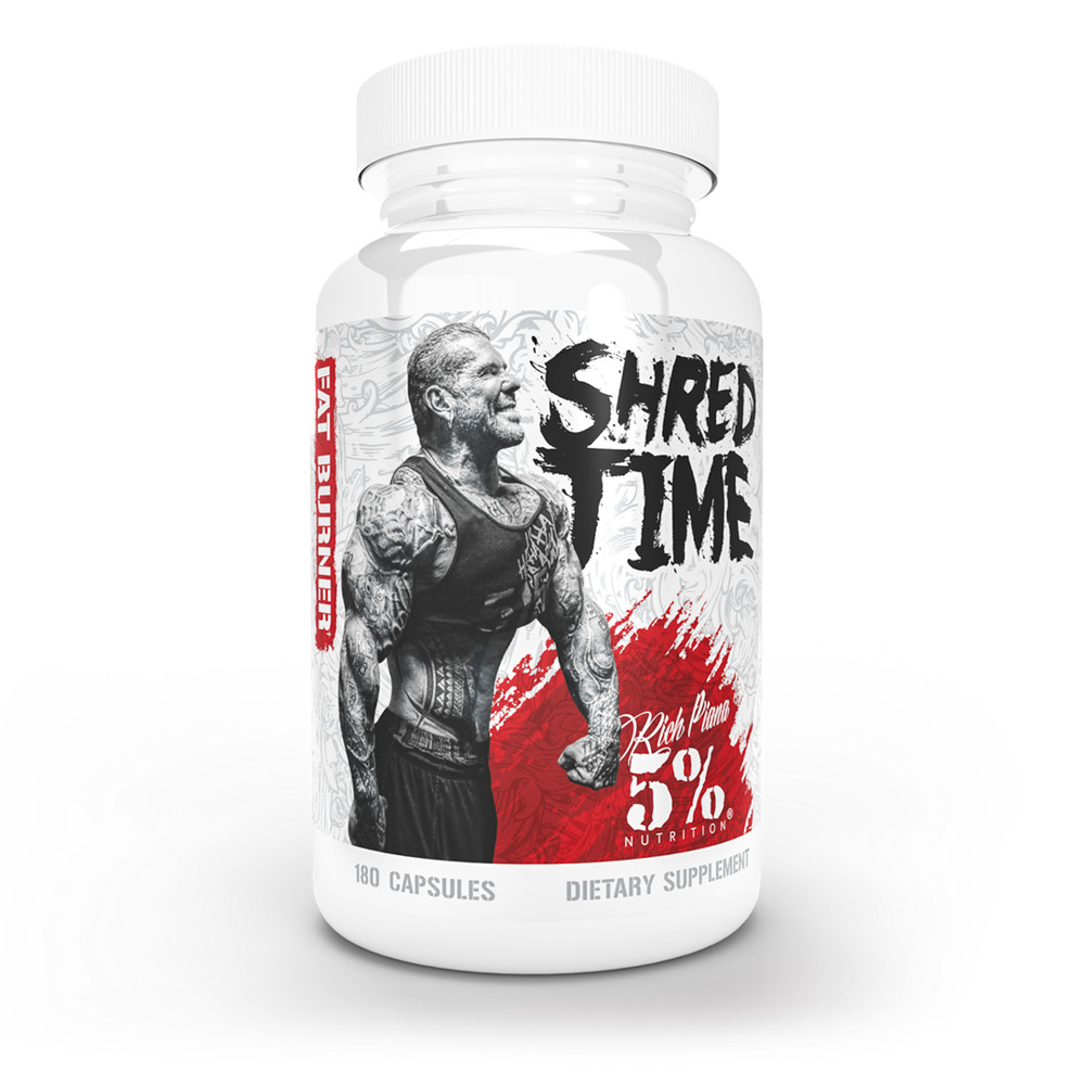 5% Nutrition Rich Piana | Shred Time 180 Capsules LEGENDARY SERIES