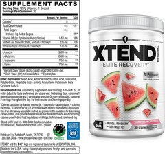 Xtend Original BCAA Powder 7G BCAA and 2.5G L-Glutamine, Sugar Free Post Workout