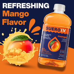 Suero I.V. Electrolyte Drink, Mango Flavor 33.8 fl oz – Hydrate (3-Pack)