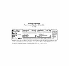 Nutrilite Organics Plant Protein Powder Vegan USDA Organic Chocolate