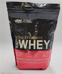 Optimum Nutrition Gold Standard Whey Protein Powder Strawberries&Cream EXP:02/27