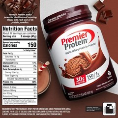 Premier Protein Powder Chocolate Milkshake 30g Protein 1g Sugar 100% Whey Pro…