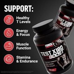 2 Pack 🔥Force Factor Test X180 Boost, Testosterone Booster for Men