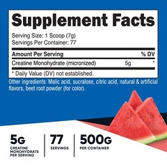 Nutricost Creatine Monohydrate Powder (500G) (Watermelon)