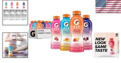 Healthy Hydration Gatorade Fit 16.9oz Bottles – 12 Pack with No Added Sugar