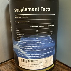 Happyummmm Creatine Monohydrate Gummies 5000mg 90ct EXP:11/27 Blueberry