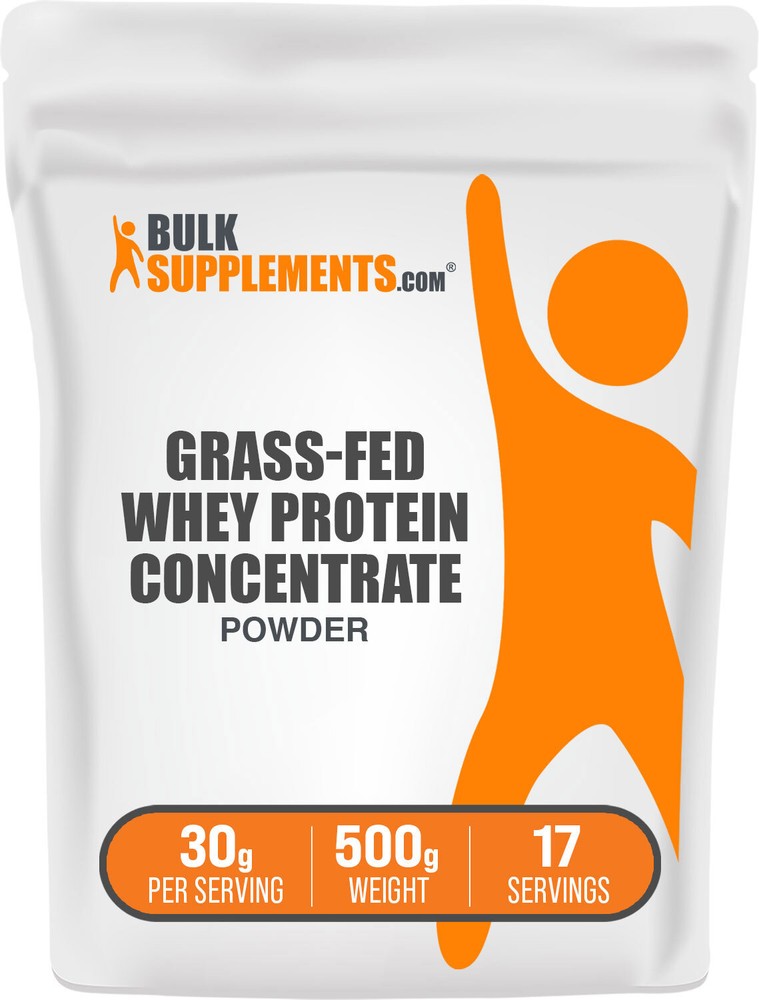 BulkSupplements Grass-Fed Whey Protein (Powder) – 30 Grams Per Serving