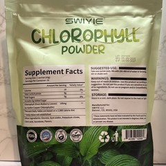 Swiyie Chlorophyll Powder – 100mg Liquid Clorofila for 0.35 Ounce (Pack of 1)