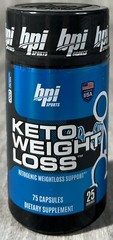BPI Health Keto Weight Loss Ketogenic Diet Supplement 75 Capsules 11/26