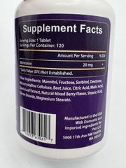 Vitboost Melatonin 20mg Fast Dissolve 120 Tablets Natural Berry Flavor New