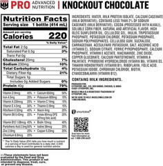 Muscle Milk Pro Advanced Protein Shake Chocolate 40g Protein 12 Pack 14oz