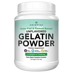 Premium Gelatin COLLAGEN Powder BEEF Grass Fed Unflavored 2.2LB AMANDEAN