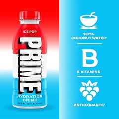 PRIME Hydration – Electrolytes, B Vitamin, BCAA – Surprise Variety Mix (12 Pack)